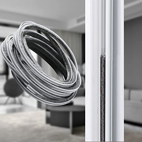 Weather Stripping Door Seal - Seals 5m (16ft) Soundproof, Draft & Dustproof Strip for Doors, Windows, Cabinet Doors with Noise Cancelling Window Inserts 5mm x 12mm (0.197 x 0.472 Inch) Gray - size: 5 mm x 12 mm