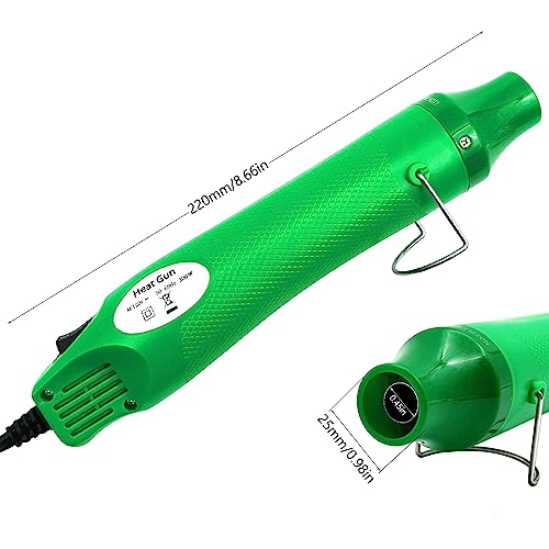 Heat Gun, Mini Hot Air Gun for Crafting Embossing Shrink Wrap, Green - color: Green
