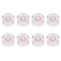 HARFINGTON 8pcs Circular Bubble Spirit Level 12x6mm Mini Round Bubble Spirit Level Little Measuring Layout Tools for TV Industrial Carpentry Picture Frame, White/Red - color: White/Red, size: 12x6mm