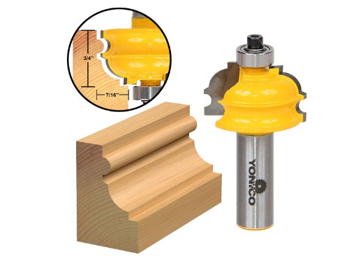 YONICO Architectural Molding Router Bits 3/4-Inch 1/2-Inch Shank 16137 - style: 16137 - 3/4" CL - 7/16" CD - 1/2" Shank