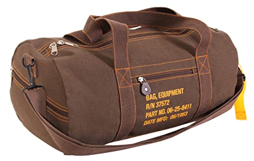 Rothco Canvas Equipment Bag, Heavyweight Cotton Carryall - color: Earth Brown, size: 19 Inches