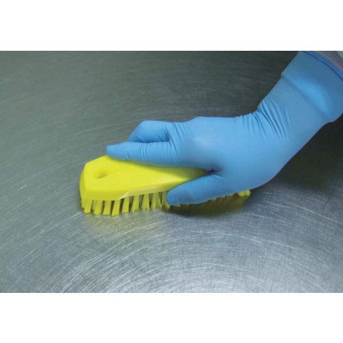 Vikan 35876 Brush,Scrub,Medium,7",PP/PBT,Yellow - color: Yellow