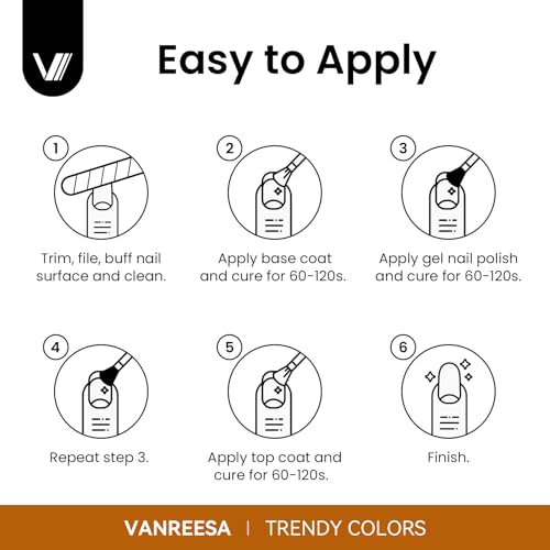 VANREESA Gel Nail Polish Kit with U V Light 53 Pcs Gel Polish Nail Set 36 Popular Colors Nail Polish Set with Base and 4 Effects Top Coat with Manicure Tools Complete Nail Kit Gifts for Women Girls - color: Fall Reverie
