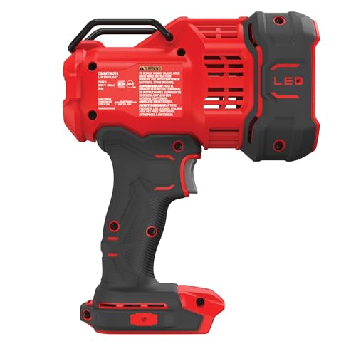CRAFTSMAN V20 LED Work Light, Spotlight Flashlight, 2,500 Lumens, Rechargeable Spotlights Handheld, Cordless, Tool Only (CMCL060B) - style: Spotlight (Tool Only)