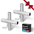 DURATECH 4 Way Sillcock Key Set, 2-Pack, for Valve, Faucet, and Spigots - size: 2 Pack, style: 4 Way Key