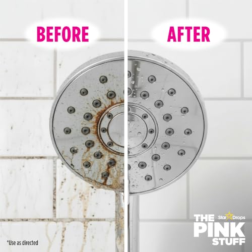 Stardrops - The Pink Stuff - The Miracle Scrubber Kit - 2 Tubs of The Miracle Cleaning Paste With Electric Scrubber Tool and 4 Cleaning Brush Heads, 6 Piece Set
