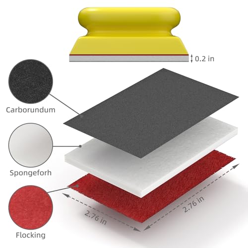 BURMONG Sanding Sponge Set, Reusable 3×4 Inch Wet Dry Foam Sanding Blocks for Wood, Furniture, Metal & Drywall (120-600 Grit Set)