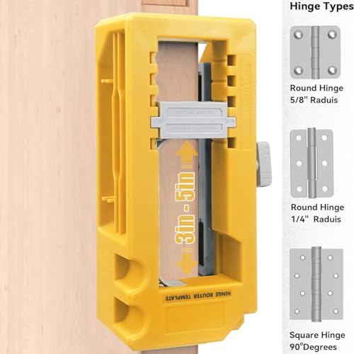 Door Hinge Jig with Door Lock Installation Kit,Door Hinge Mortiser Template - size: C