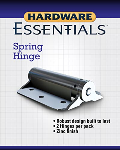 Hardware Essentials 3 Inch Self-Closing Door Hinges, 2-Pack, Adjustable, Storm and Screen Door, Full Surface Mount, Zinc Plated (851594)