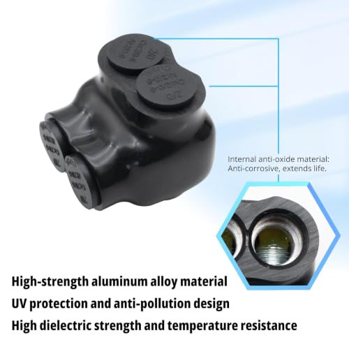 1-Port Single-Sided Inline Splice Connector 6AWG-350Kcmil UL-4 Pack - size: 6AWG-350Kcmil