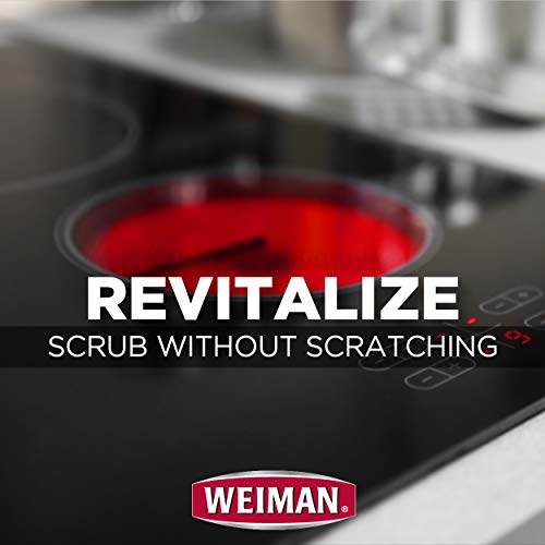 Weiman Cook Top Scrubbing Pads – Gently Clean and Remove Burned-on Food from All Smooth Top and Glass Cooktop Ranges, 3 reusable pads - size: 3 Count (Pack of 1)