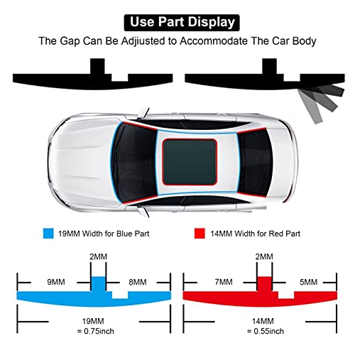 Car Windshield Weather Strip 19mm Rubber Weather Stripping Trim for Car Truck Roof Sunroof Front Rear Windshield (5M/16Ft) - size: 0.75 in x 16 ft