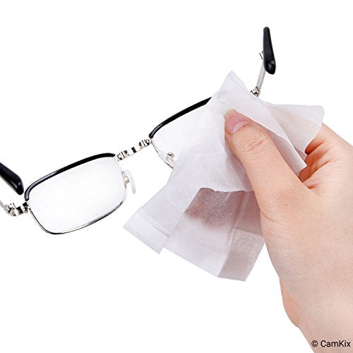 Lens and Screen Cleaning Kit - 2 Spray Bottles, 2 Microfiber Cloths (Size L + S), 50 Individually Wrapped Wet Tissues - for Eyeglasses, Sunglasses, Camera Lenses, Phone/Tablet Screens, etc.