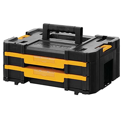 DEWALT TSTAK Tool Storage Organizer with Double Drawers, Holds Up to 16.5 lbs. (DWST17804) (Pack of 4) - size: 17.3 x 12.3 x 6.9 inches (Pack of 4)