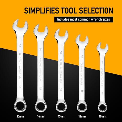 KOOPOOL Tool Set, Tool Box Kit for Mechanic and Car, General Household Home Tool Kit, Basic Tool Kit for Home Auto Repair, with Storage Case - color: Black Yellow