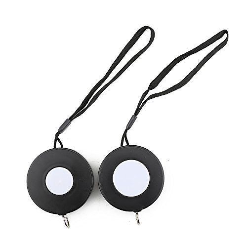 80'' 205cm Black Retractable Tape Measure with Black Rope - color: Black, size: 2.1 m