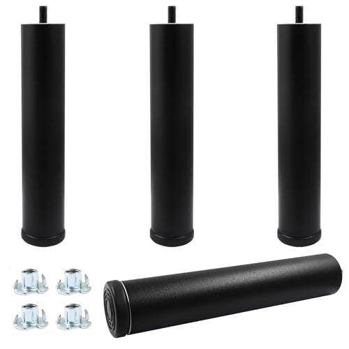 Murtenze 8 Inch Metal Furniture Legs, Black - color: Black, size: 8 inch