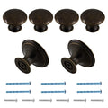 Black Cabinet Knobs 1.18" Diameter, 6 Pcs - color: Antique Bronze, size: 6 Pack