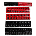 Socket Buddy Magnetic Socket Organizer Set, 6PCS Socket Holder,1/8" to 1-1/4" Sockets Holds 143 Pieces Magnetic Sockets Trays (Black&red)