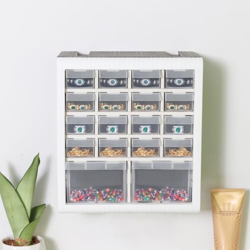 Gonice 18-Drawer Plastic Storage Cabinet, Tool Storage Drawer for Hardware - style: 18 drawer