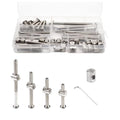 160pcs Baby Bed Crib Screws Hardware Replacement Kit- M6x40mm/ 50mm/ 60mm/ 70mm/ 80mm Hex Drive Socket Cap Screws Barrel Nuts Assortment Kit for Beds Headboards Chairs Furniture. - size: 160pcs