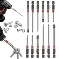 12 Piece Pagoda Shaped Drill Bit, Hex Bit Set, Magnetic Screwdriver Bits, Pagoda Design, Suitable for Hexagonal Sizes of 1.5-2mm, 2.5-3mm, 4-5-6mm, for Drills and Wrenches