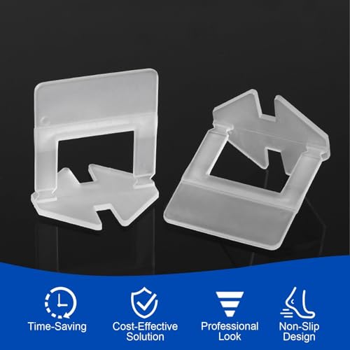 DGSL Tile Spacers 2400 Pcs Tile Clips, Tile Leveling System Clips 1/32 Inch - size: 1/32 Inch*2400 Piece