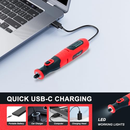 Cordless Rotary Tool Deluxe 40pcs Accessories Mini Grinder 2.0A