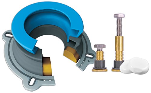 DANCO All-in-One Toilet Installation Kit, Perfect Seal Wax Ring & Zero Cut Bolts, Toilet Repair, Wax-Free, Mounting Toilet Bolts (10879X) - size: 1 Pack, style: Installation Kit