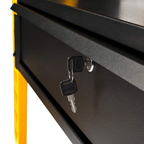 DEWALT Work Surface and Locking Drawer Accessory Kit, Compatible with 4-Foot Storage Rack, Over 900 lb. Work Top Capacity, Smooth Opening - style: Work Surface and Locking Drawer Accessory Kit