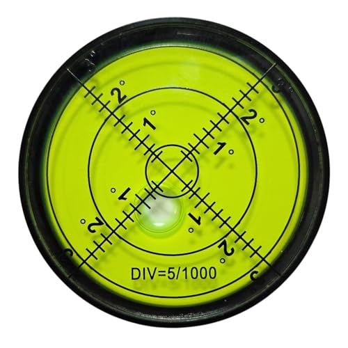 Fotoconic Professional Magnetic Circular Bubble Level, High Precision Spirit Level with Graduated Scale (Black)