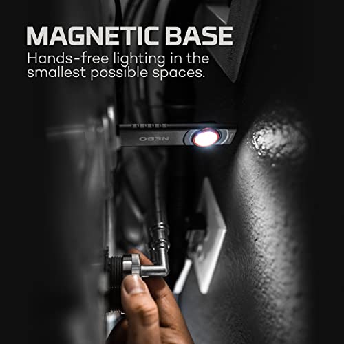 NEBO SLIM Mini Rechargeable Pocket Light | 250 Lumens, 2 Light Modes, Small Flashlight for EDC & Emergencies, Magnetic Base, Lightweight, Water Resistant & Durable, Includes Charging Cable - style: 250 Lumens - Gray