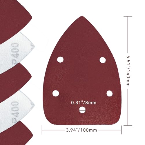 60 Pcs 400 Grit Mouse Sandpaper, Aluminum Oxide Mouse Sanding Pads - size: 400 Grit