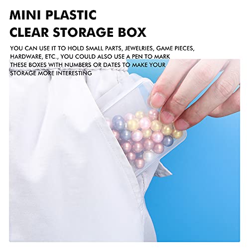 Jetec 6 Pieces Small Clear Plastic Storage Box, 2.5 x 2.5 x 1.6 Inch - size: 2.5 x 2.5 x 1.6 Inch