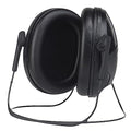 Tactical Shooting Earmuffs,Rear Mounted Noise Cancelling Headphones for Tactical Games, Construction Site, Hunting - color: Black