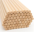 ALBO 1/4" x 12" Wooden Dowel Rods – Round Wood Sticks for Crafts, DIY Projects, Woodworking, Furniture Repair, School & Hobby Use, 100PCS - size: 1/4" x 12" 100 Pcs