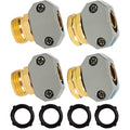 Hourleey Garden Hose Repair Kit, 2 Sets Aluminum Alloy Garden Hose End Mender, Male and Female Water Hose Repair Fittings, Fit 5/8" and 3/4" Connector, with 4 Extra Hose Washers - size: 2 Set