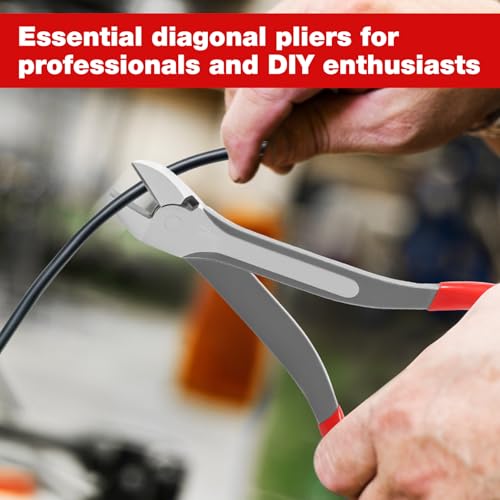 11 inch Diagonal Cutting Pliers - Chromium Vanadium Steel Heavy Duty Side Pliers, High Leverage Wire Cutter for Wires, Cables, Steel Wires and Zippers