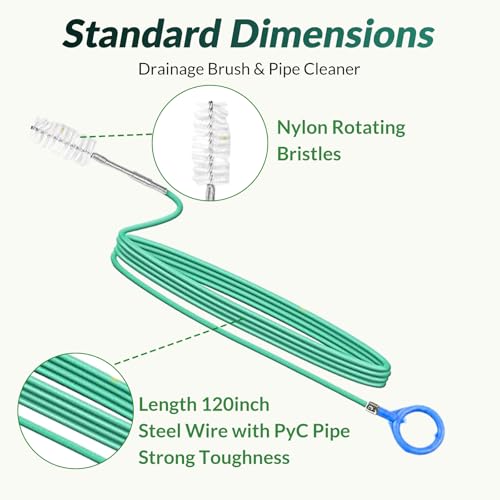 3Pcs 120 Inch Auto Sunroof Cleaning Tool, & 3 Pcs 7.9 Inch Brush