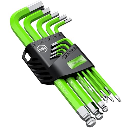 9-Piece Metric Hex Key Allen Wrench Set 1.5 to 10 mm - size: 9PCS Green Allen Wrench Set