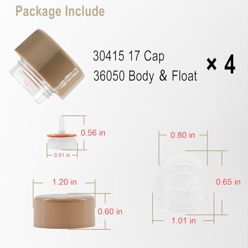 RK-17VB Vacuum Breaker Float Kit, Anti-Siphon Wall Faucet Repair Kit, Anti Siphon Valve Repair Kit, Compatible with Woodford Model 17 (4 Packs) - size: RK-17VB