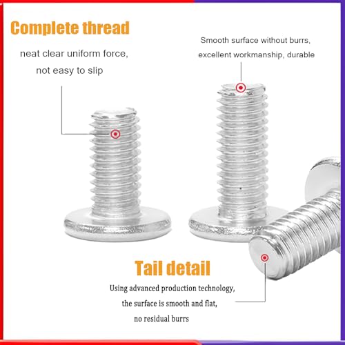 Metuja 1/4-20x5/8 Flat Head Hex Socket Cap Screws Bolts,304 Stainless Steel Fully Threaded Machine Screws with Hex Key (20PCS) Corrosion-Resistant for Furniture/Machinery - size: 1/4-20 x 5/8"