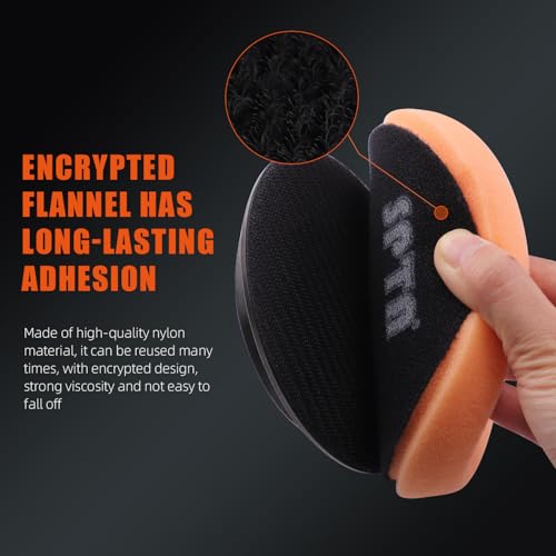 Buffing Polishing Pads, SPTA 5Pcs 5.5 Inch Face for 5 Inch 125mm Backing Plate Mix Cutting Force Buffing Pads Cutting Polishing Pad Kit for Car Buffer Polisher Compounding,Polishing, Waxing-SQPPS5MIX - size: 5.5 Inch