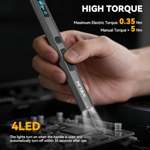 KELIN 156in1 Electric Screwdriver 5 Torque Levels 140 Magnetic Bits