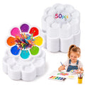 Paint Trays Bulk 50 Pcs White Disposable Petal Palettes