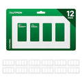 Lutron Claro Light Switch Cover Plate, 4 Gang Wallplate, Rocker Light Switch Cover, Screwless Plate For Outlets, Gloss, CW-4-WH-12, White, 12 Pack - color: White, size: 12 Pack