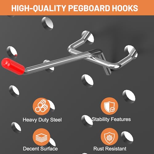 Ultrawall Pegboard Hooks Set, Peg Board Organizer Accessories with Bins