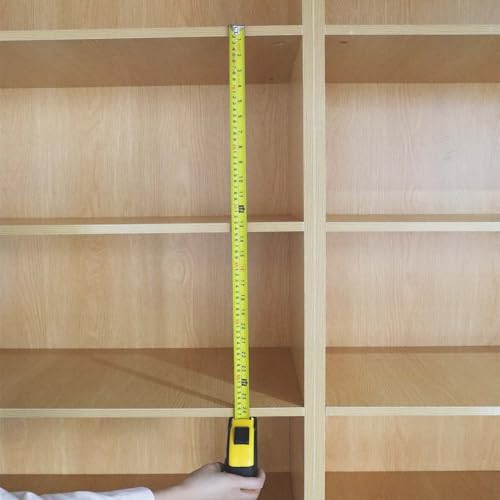 Amazon Basics Self-Locking Tape Measure, 25ft (8-meters), Accurate Dual Scale inch/metric, MID Accuracy, Extendable, 2-Pack, Yellow - color: Yellow, size: 7.6 m