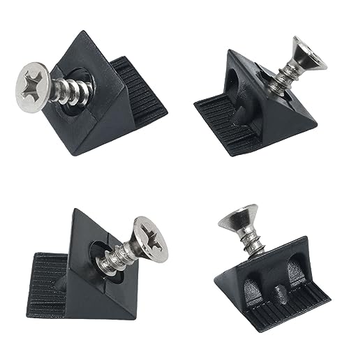 Black Plastic Mending Wedges Furniture Bottom Sagging Repair Fix Mend Mending Wedges with 50PCS 3.5 x 16 Nickel Plated Screws