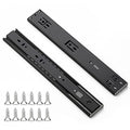 Ravinte Matte Black Soft Close Drawer Slides 12 Inch 1 Pairs 2 Pack - color: Black, size: 12 Inch